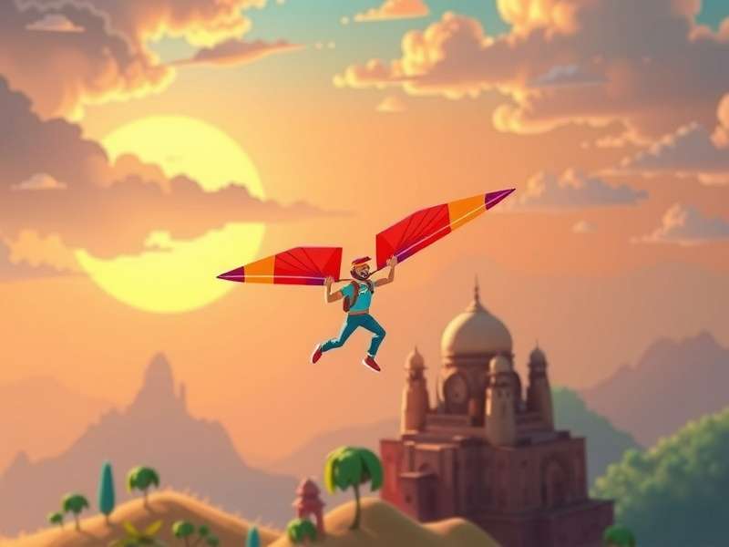 Paradise Glider game banner showing colorful landscapes
